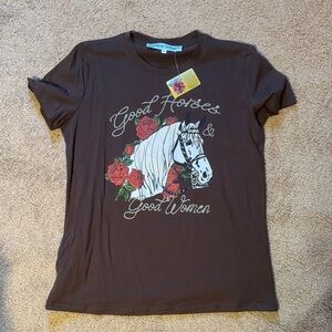 Good Horses & Good Women Graphic Tee - Brown